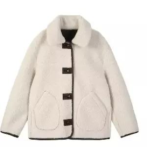 매장정품 PLASTIC ISLAND 플라스틱 아일랜드 플라스틱아일랜드 리버시블 뽀글이 무스탕 자켓_s 906230