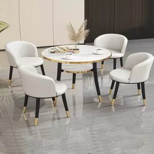 골드라인 4인 카페테이블세트 라운드 업소용 책상 원형