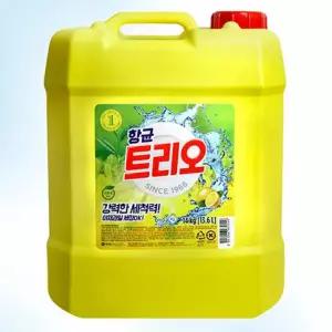쿨샵 대용량 14kg 주방세제 트리오 업소 애경 말통