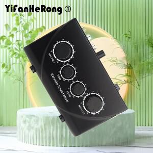 노래방 사운드 믹서 전문 오디오 시스템 휴대용 미니 소형 디지털 기계 에코