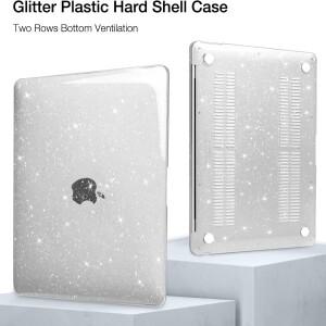 MOSISO MacBook Air 13.6 케이스 M4 A3240 M3 A3113 M2 A2681 Pro16 반짝이는 글리터 하드 쉘 및 키보드