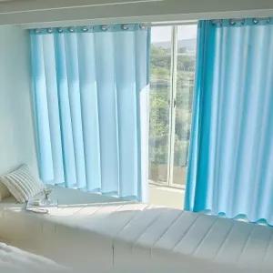 거실 커튼 길이조절 빨래봉 베란다 빛차단 커튼천 무타공 건조대 확장형 조절 실내 빨래 건조