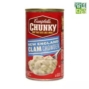 [제이커머스]캠벨 청키 뉴잉글랜드 크램 차우더 505g x 6 크램차우더 조개스프 스프 크림스프