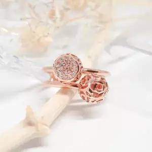 [오팔하우스] 14k 럭셔리 서클 큐빅 레이어드링 OPGDR3255