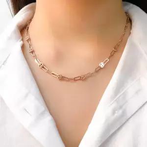 [오팔하우스] 14k 볼드한 H이니셜 클립 체인 목걸이 OPGDN0238