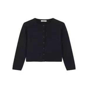 [폴햄]여성) 케이블조직 라운드 가디건 - 다크네이비