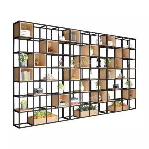 철제 책꽂이 큐브형 로비 책장 거실 호텔 카페 선반