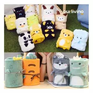 캐릭터담요 극세사 무릎 애니멀담요 opp포장