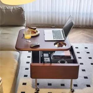 거실 리프트 테이블 이동식 리프팅 쇼파 원목 높이조절