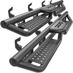 픽업 트럭(실버라도/시에라, 램, 타코마, 툰드라, 콜로라도/캐니언)과 호환되는 러닝 보드 사이드 스텝, 2층 스텝 레일 드롭 너프 바 탄소강