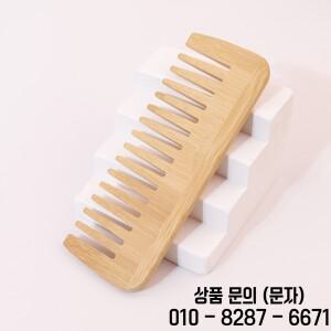 천연 대나무 및 빗 넓은 톱니 스트레이트 곱슬 머리 정전기 방지 마사지 실제 가발용 특수 1 개