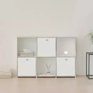 포스트모던 발렌 3X2 미드센츄리 모듈 책장 1200 2단 C3 (3도어)