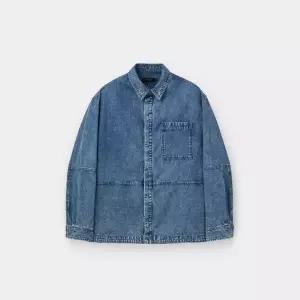 [롯데백화점]커스텀멜로우 블루 라인 데님 셔츠 CWSAW25201BUX