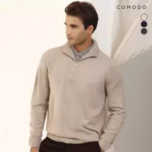 코모도 22FW 남성 기모 레이어드 니트