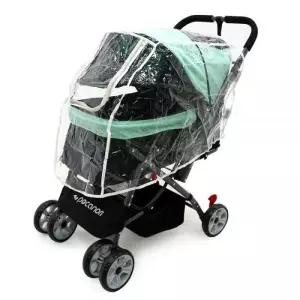 피카노리 강아지 유모차 레인 커버 외출용 디럭스 개모차 (단품)
