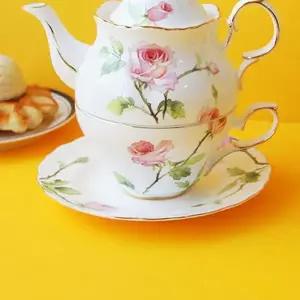 로즈플로라 세트 머그 찻잔 티포트세트 티포원 커피잔