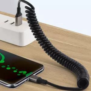(무료배송) 충전 케이블 C타입 스프링 꺾임방지 연장 충전선