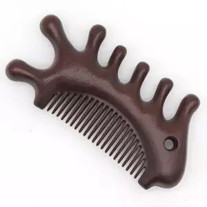 우드데이 옻칠 원목 괄사 마사지기 해마빗 얼굴 어깨-WFITZIL