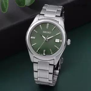 세이코 SUR527P1 사파이어 딥 카키 아날로그 클래식 정장 남자 메탈 시계 d
