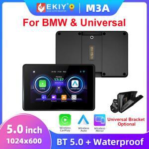 EKIY BMW 오토바이용 무선 카플레이 안드로이드 오토 내비게이션 5인치 에어플레이 스크린 미러링 디스플레