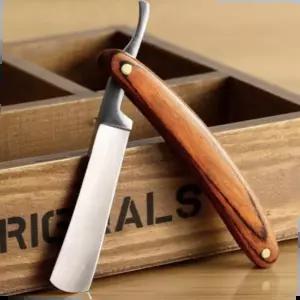 외날면도기 나무면도기 턱수염 외날 일자 엔틱 면도기