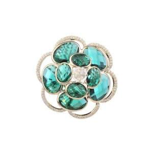 고급스러운 골드 동백꽃 모이사나이트 브로치 크리스탈 - 코트와 이브닝웨어를 위한 우아한 핀, 다용도 여성용 주얼리, 특별한 날에 이상적입니다