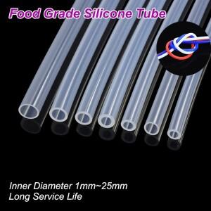 명확한 음식 급료 실리콘 고무 호스 ID 0.5 1 2 4 5 6 8 10 12 14 16 20 25 30 32 36mm 투명한 가동 가능
