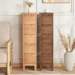 원목서랍장 25cm 슬림 틈새수납장 침실 5단서랍장