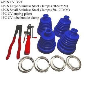 자동차 실리콘 정속 먼지 커버 교체 CV 부트 범용 볼 라운드 클램프 트랙 커넥터 키트