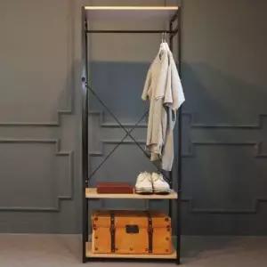 블랙 선반 옷걸이 수납장 조립 의류 옷장 행거 이지 WFLX6W8