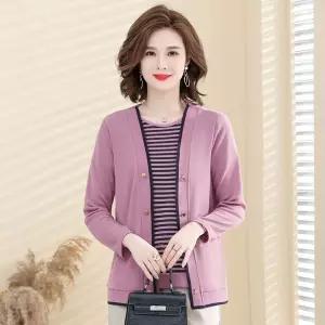 할머니옷 엄마 니트 가디건 스웨터 간절기 엄마옷