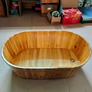 간이 욕조 나무 히노끼탕 편백나무반신욕기 스몰 나무욕조