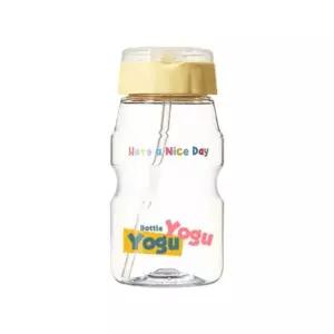 코멕스 요구요구 휴대용 빨대물병 460ml 옐로우 물통