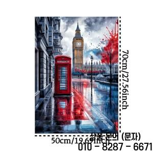1000피스 런던 퍼즐 성인 및 가족에게 적합   빅벤 영국 랜드마크(빨간 전화 부스 아이) 도전적