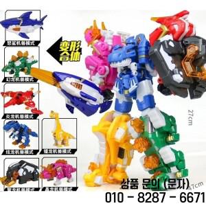 7IN 1 미니 포스 2 슈퍼 디노 파워 변환 로봇 장난감 액션 피규어 X 공룡 메카