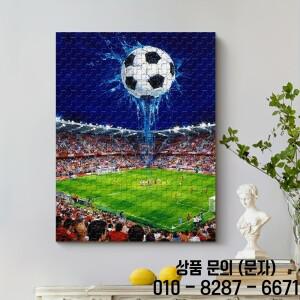 축구 경기장을 다룬 1000피스 직소 퍼즐   공중에서의 스플래시 디자인 다채로운 예술 작품 게임룸에 이상