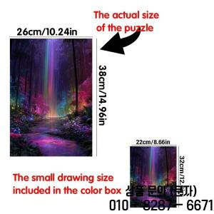 화려한 숲 디자인의 성인용 미니 퍼즐 1000피스 상자   긁힘 방지 도전적 및 가족에게 적합