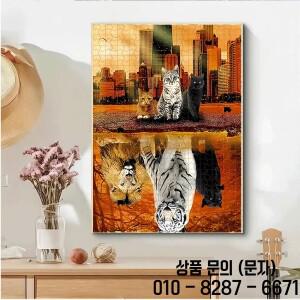 500피스/1000피스 호랑이/사자/고양이 직소 퍼즐 (성인용)   및 두뇌 게임 가족 생일 선물에 적합