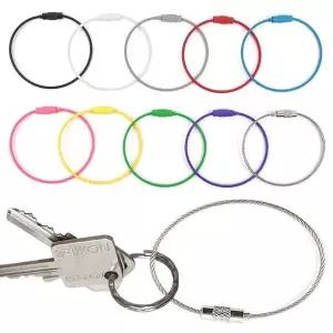 컬러 645CHF18 와이어 키링 15cm 10P 키체인 메탈 연결고리