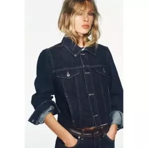 자라 ZARA 페이크 데님 레더 재킷 - 다크 인디고 0699270443 323780