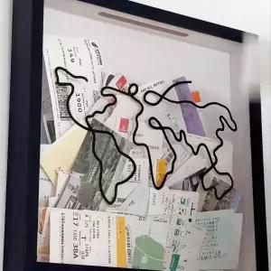 포스터 메모리 프레임 상자 티켓 액자 보관 여행 보관함 기념