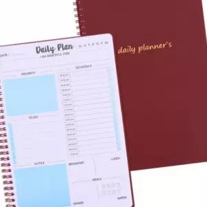 스프링스케줄러 B5 데일리 플래너 와인레드학습 공부 스케줄러 계획표 주간 위클리 스터디