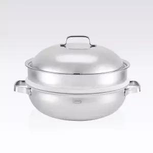 무연마제 통5중 스텐냄비 스테니 찜냄비 찜솥 스테인리스 파티웍 28cm