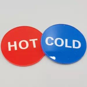 정수기 샤워기 냉수 온수 구분 아크릴 스티커 수도꼭지스티커