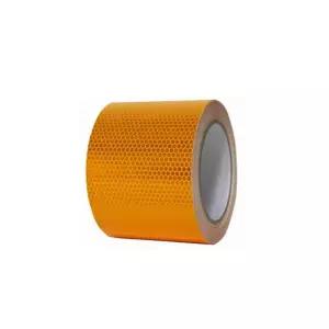 고휘도 벌집무늬 반사 테이프 100mmx10M 황색공사용 안내표지 표시잎 테잎 야간작업 작업용 도로