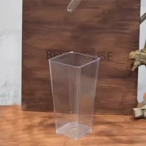 투명 아크릴 꽃통(사각-대) 14x30cm 휴지 쓰레기디자인병 예쁜병 홈인테리어 실내병 꽃통 심플 화병 원예용