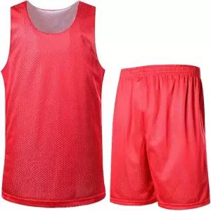 남성 리버서블 농구 유니폼 정장 블랭크 멘쉬 저지 팀 맞춤 셔츠 및 반바지