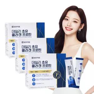 일양약품 초유 단백질 콜라겐 프로틴 파우더 BCAA 류신 30포 3박스