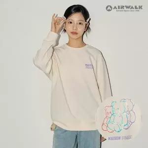 [보리보리/에어워크 주니어]여아 주니어 홀로그램 곰돌이 맨투맨 티셔츠