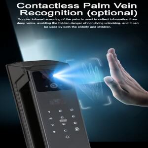 3D 얼굴 인식 고양이 눈 원격 스마트 보안 카메라(실시간 인터콤 지문 암호 생체 키 잠금 해제 포함)